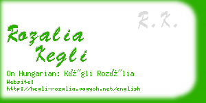 rozalia kegli business card